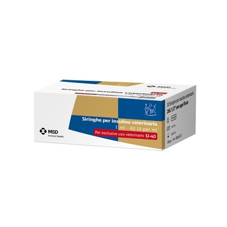 Siringa insulina uso veterinario msd-ah 30 siringhe 40ui/ml