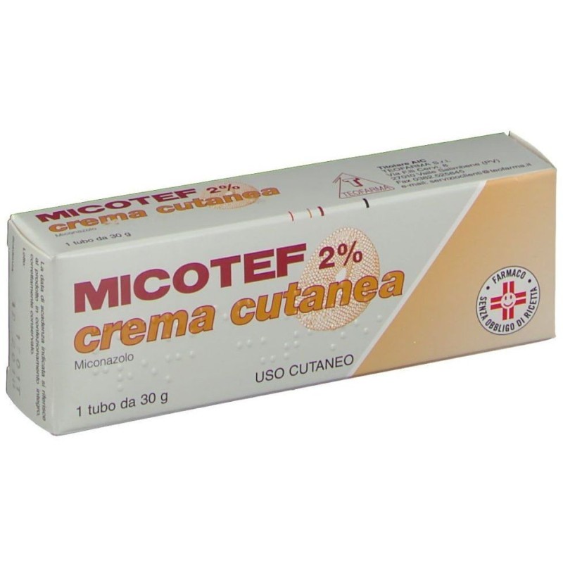 Teofarma Micotef 2 % Crema Cutanea Miconazolo 30gr