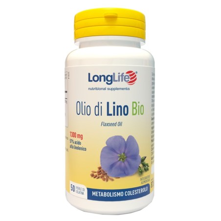 Longlife Olio Di Lino Bio Integratore per Colesterolo - 50 Perle