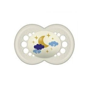 Bamed Baby Italia Mam Night Succhietto 6+ Mesi Silicone Doppio Neutro