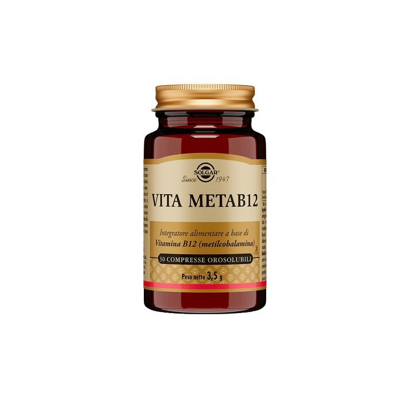 Solgar Vita Metab12 Integratore Vitamina B - 30 Compresse Orosolubili Solgar Vita Metab12 Integratore Vitamina B - 30 Compresse Orosolubili