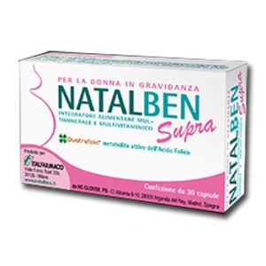 Natalben Supra Integratore di Acido Folico - 90 Capsule Molli