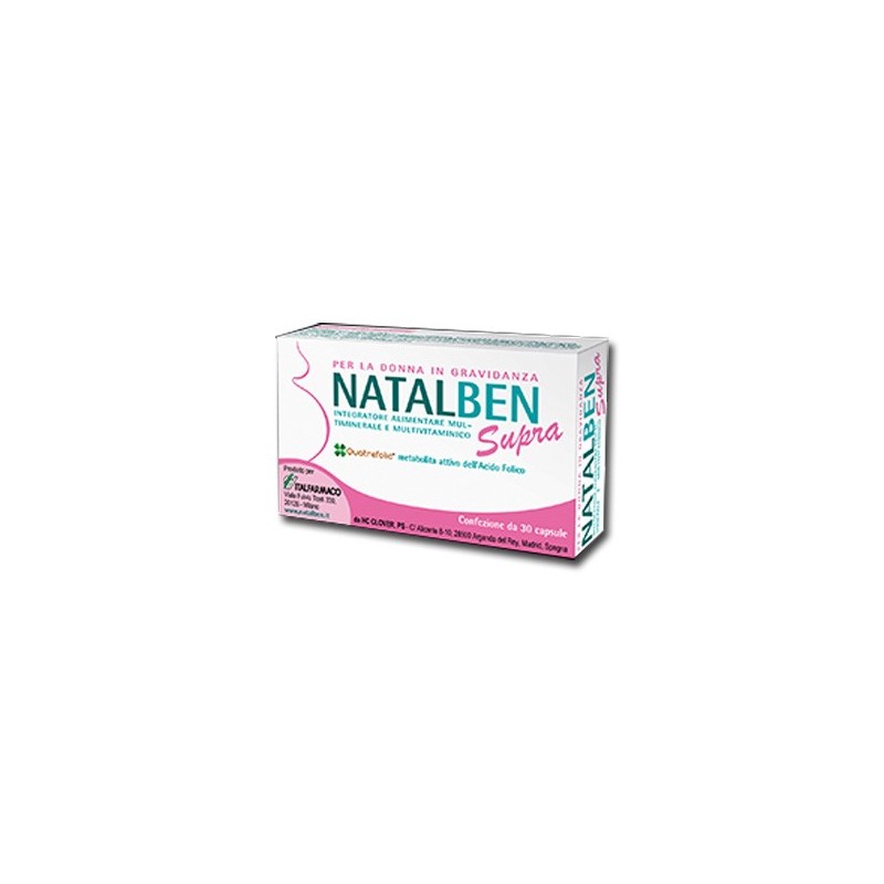 Natalben Supra Integratore di Acido Folico - 90 Capsule Molli
