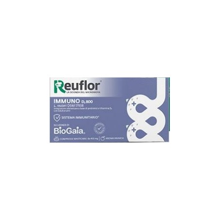 Reuflor immuno D3 800 20 Compresse Masticabili Aroma Arancia