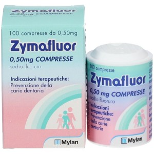 Zymafluor 0,50 mg 100 compresse per la profilassi delle carie