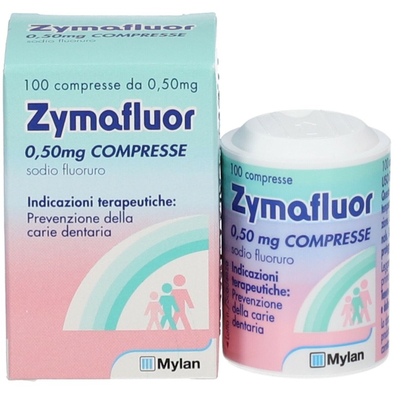 Zymafluor 0,50 mg 100 compresse per la profilassi delle carie