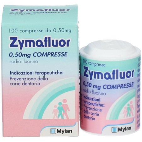 Zymafluor 0,50 mg 100 compresse per la profilassi delle carie