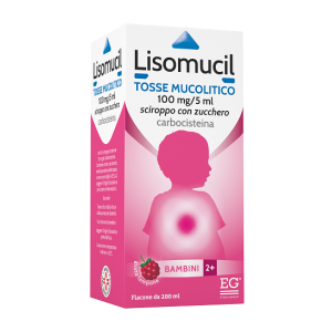 Lisomucil Tosse Mucolitico 100 mg/5 ml Sciroppo Con Zucchero per bambini