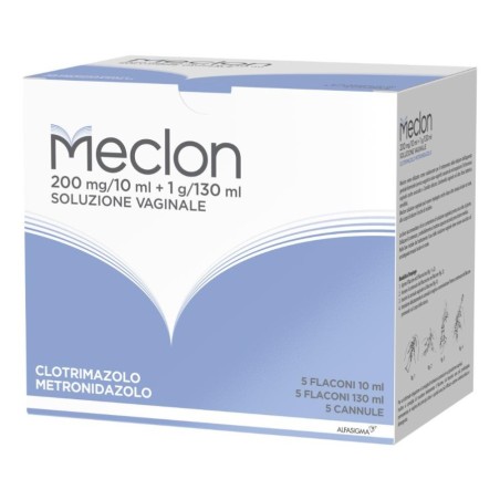 Meclon 200 Mg/10 Ml + 1 G/130 Ml Soluzione Vaginale 5 flaconi