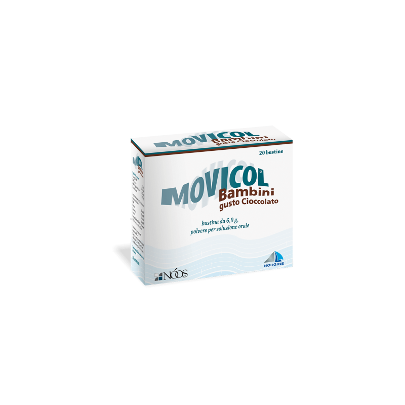 Norgine Italia Movicol Bambini 6,9 G, Polvere Per Soluzione Orale, Gusto Cioccolato