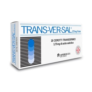 Trans-ver-sal 3,75 Mg/ 6 Mm 20 Cerotti Transdermici per verruche, calli e duroni