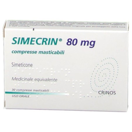 Simecrin 80 Mg 30 Compresse Masticabili per meteorismo gastro-enterico
