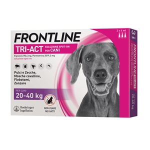 Frontline Tri-Act Soluzione Spot-on per Cani di 20-40 Kg - 3 pipette