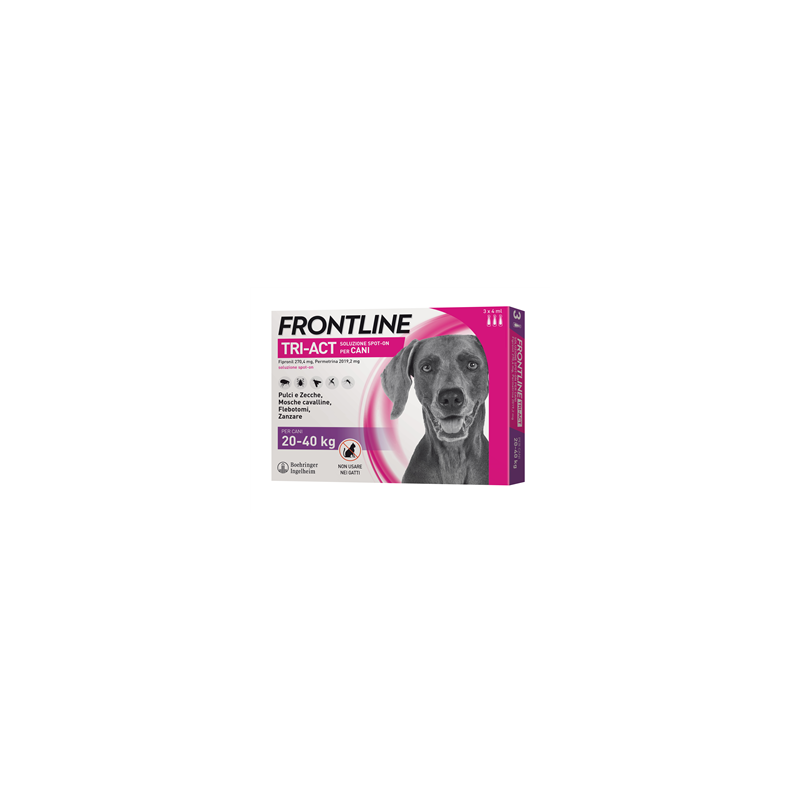 Frontline Tri-Act Soluzione Spot-on per Cani di 20-40 Kg - 3 pipette