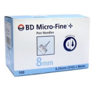 Corman Ago Per Penna Da Insulina Bd Microfine Gauge 31 Lunghezza 8 Mm 100 Pezzi