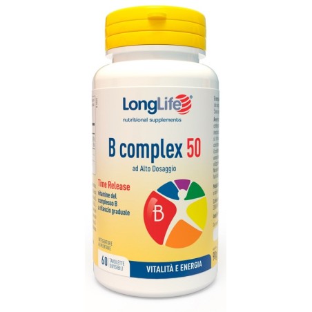 Longlife B Complex 50 Integratore di Vitamine B - 60 Tavolette