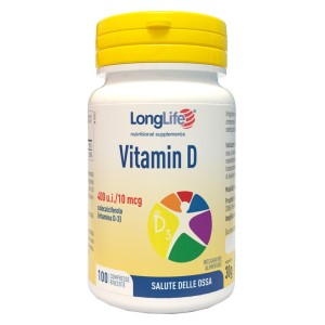 Longlife Vitamin D 400ui Integratore per Ossa - 100 Compresse