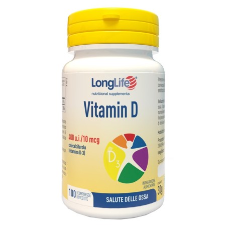 Longlife Vitamin D 400ui Integratore per Ossa - 100 Compresse