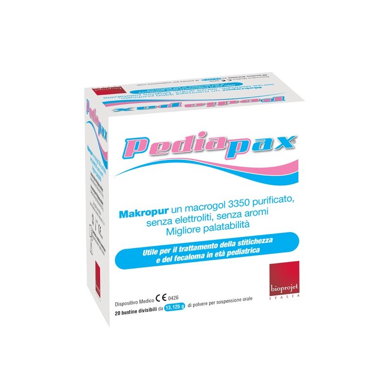 Bioprojet Pediapax Polvere per la Stitichezza - 20 Bustine