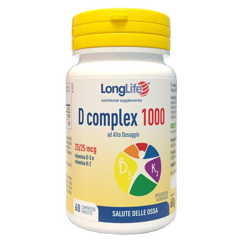 LongLife D Complex 1000 Integratore di Vitamina D3 60 Compresse