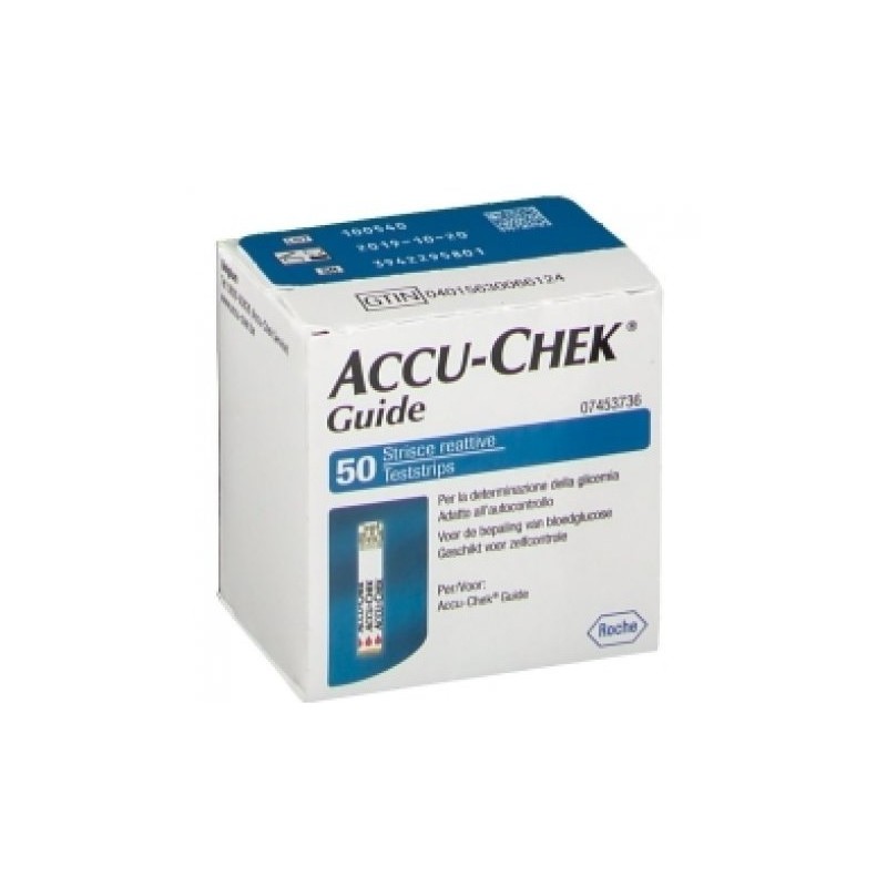 Roche Diabetes Care Italy Strisce Misurazione Glicemia Accu-chek Guide 50 Pezzi Confezione Retail