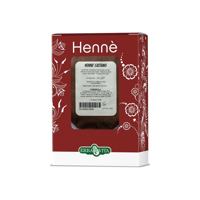 Erba Vita Group Henne Colorante Capelli Castano 100 G Erba Vita Group Henne Colorante Capelli Castano 100 G