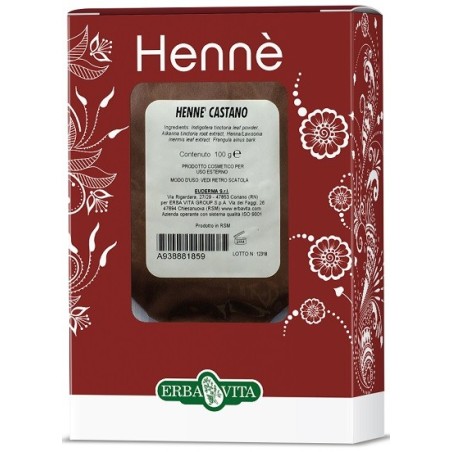 Erba Vita Group Henne Colorante Capelli Castano 100 G Erba Vita Group Henne Colorante Capelli Castano 100 G