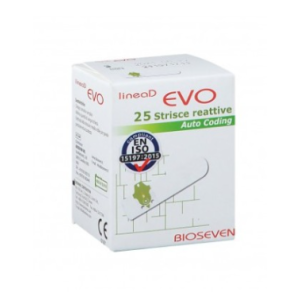Bioseven Strisce Misurazione Glicemia Linea D Evo 25 Pezzi