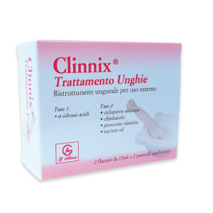 Abbate Gualtiero Clinnix Trattamento Unghie 2 Flaconi 15 Ml + 2 Pennelli Applicatori