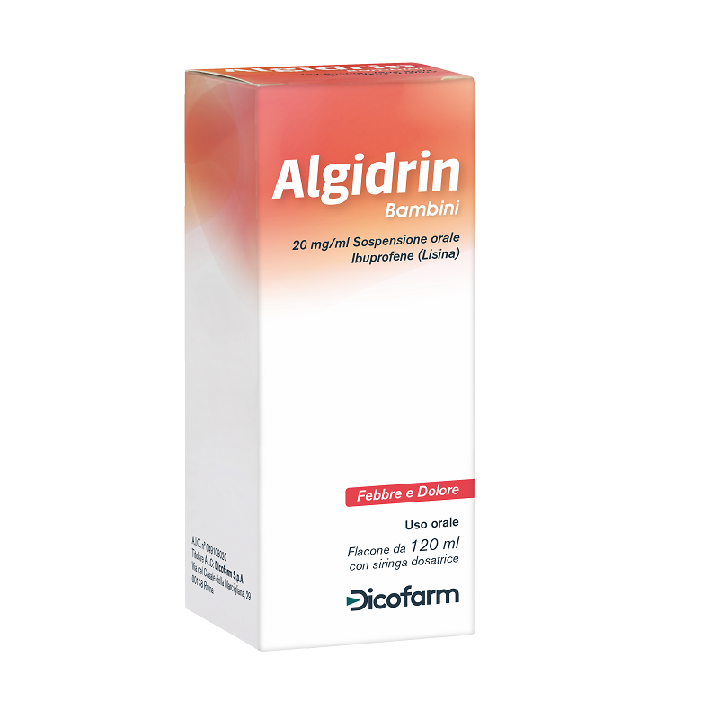 Algidrin 20 mg/ml sospensione orale, bambini