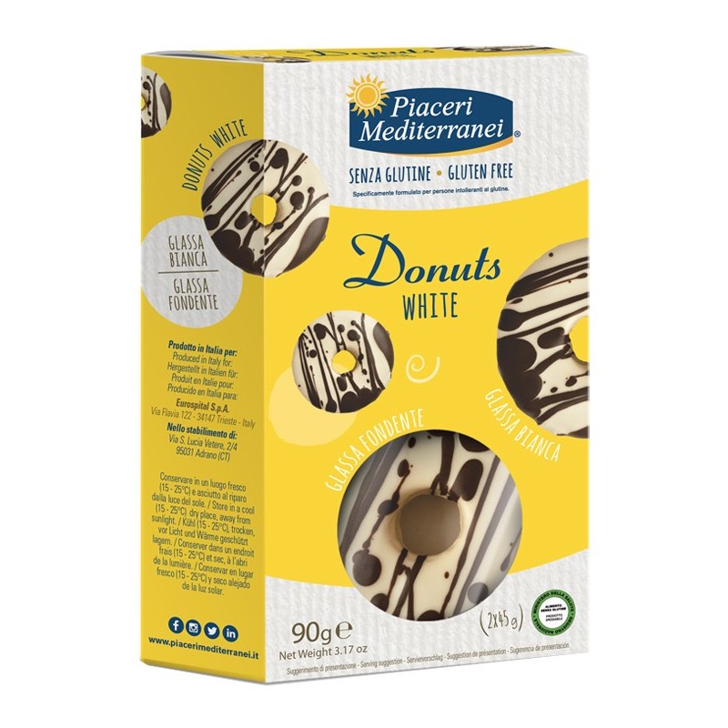 Piaceri medit donuts white 90g