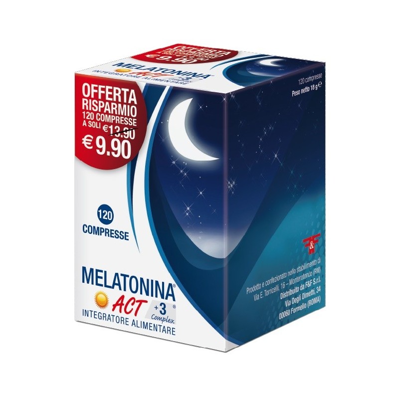 Melatonina act 1mg+3comp120 compresse
