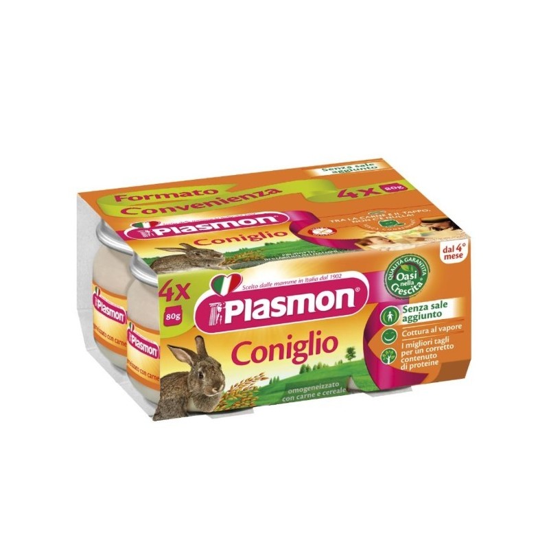 Plasmon omog coniglio 4x80g