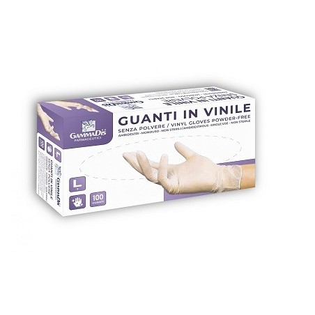 Guanti vinile s/polv m 100pz