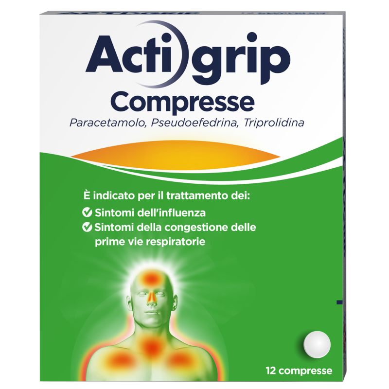Actigrip 2,5 mg/ 60 mg/ 500 mg compresse Actigrip 2,5 mg/ 60 mg/ 500 mg compresse