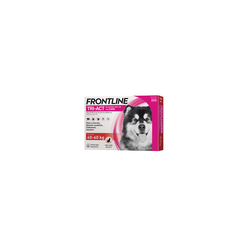 Frontline tri-act soluzione spot-on per cani di 40-60 kg