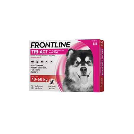Frontline tri-act soluzione spot-on per cani di 40-60 kg