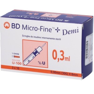 Sir ins bd demi 0,3ml g30 8mm