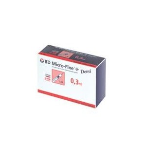 Sir ins bd demi 0,3ml g30 8mm
