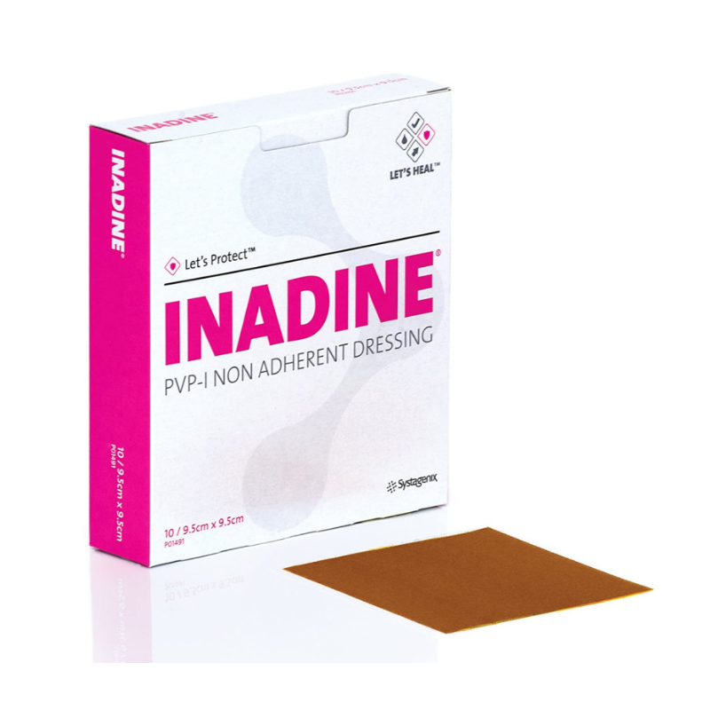 Inadine medic ster 9,5x9,5 10p Inadine medic ster 9,5x9,5 10p