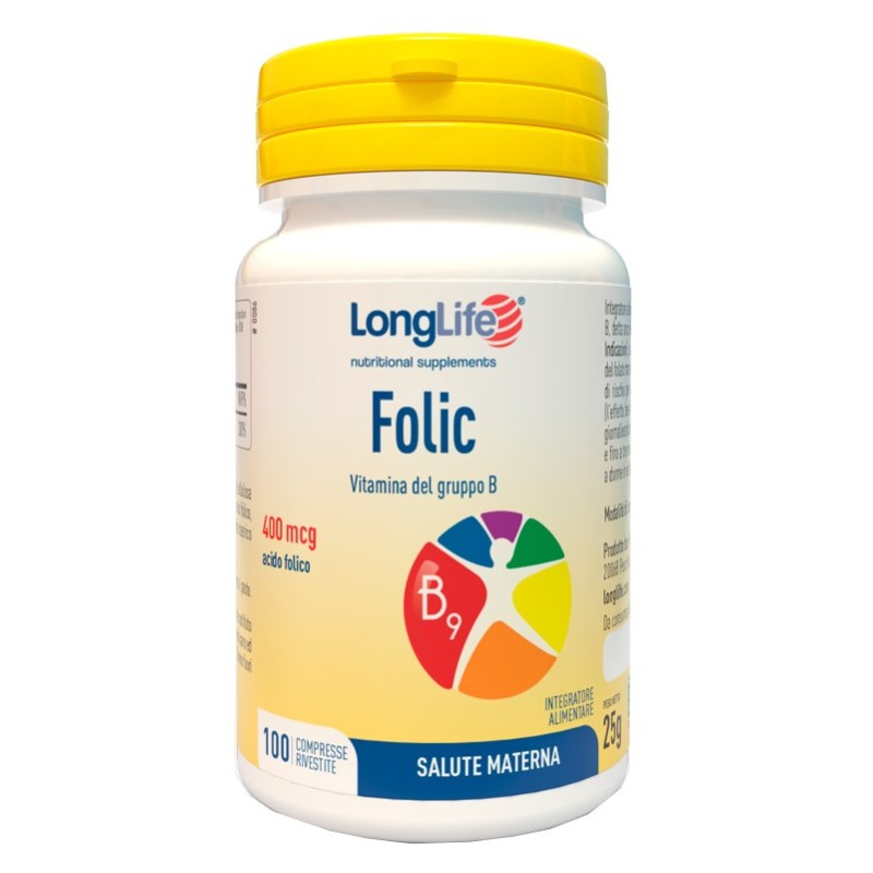 Longlife folic 400mcg 100 compresse
