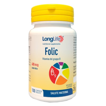 Longlife folic 400mcg 100 compresse