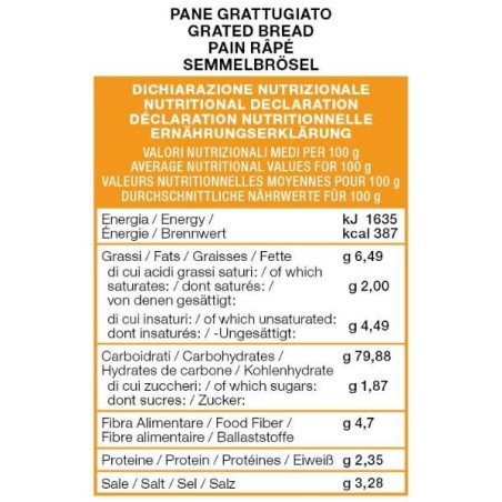Pane anna pane grattugiato500g Pane anna pane grattugiato500g