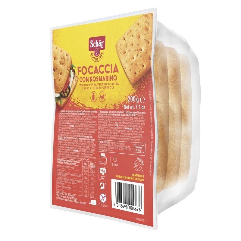 Schar focaccia c/rosmarino200g