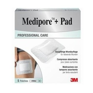 Medipore+pad med 5x7,2cm 5pz
