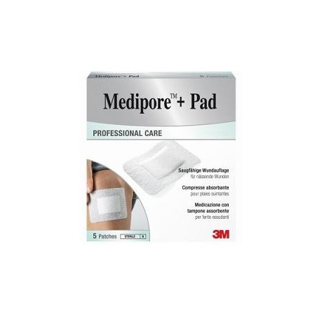 Medipore+pad med 5x7,2cm 5pz