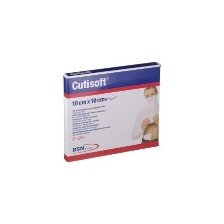 Garza cutisoft 10x10cm 6pz