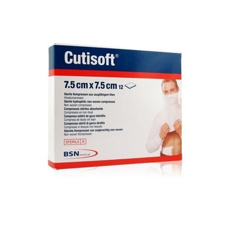 Garza cutisoft 7,5x7,5cm 12pz