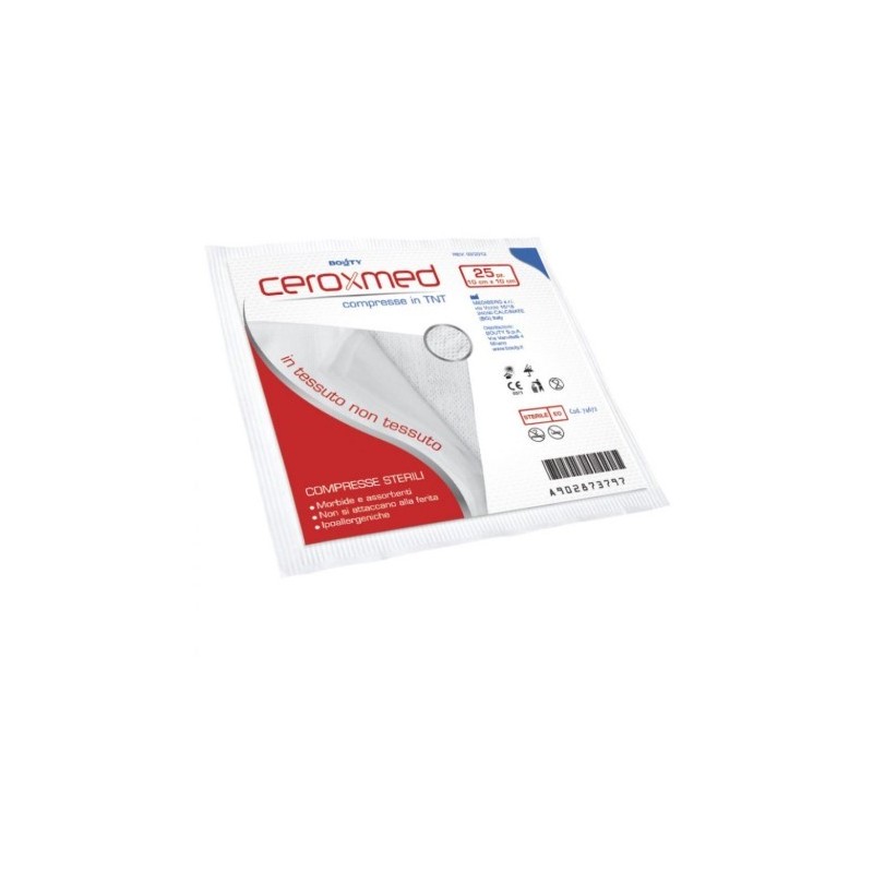 Garza tnt ceroxmed 10x10cm25pz