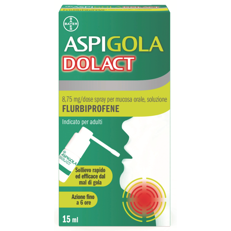 Aspigoladolact spray mucosa orale 15 ml 8,75 mg/dose